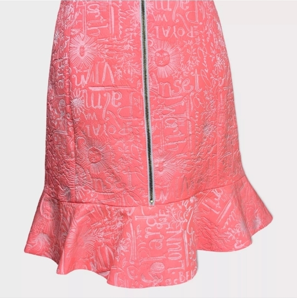 Lilly Pulitzer Dress Peachy Pink Word on the Street Jacquard size 0 - Picture 3 of 11